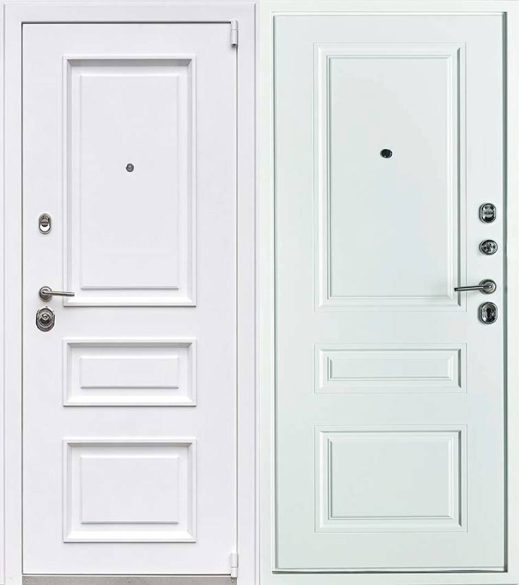 Входная дверь стальная 10 см Прадо Белая-Белый глянец фото 1 — Финдвери