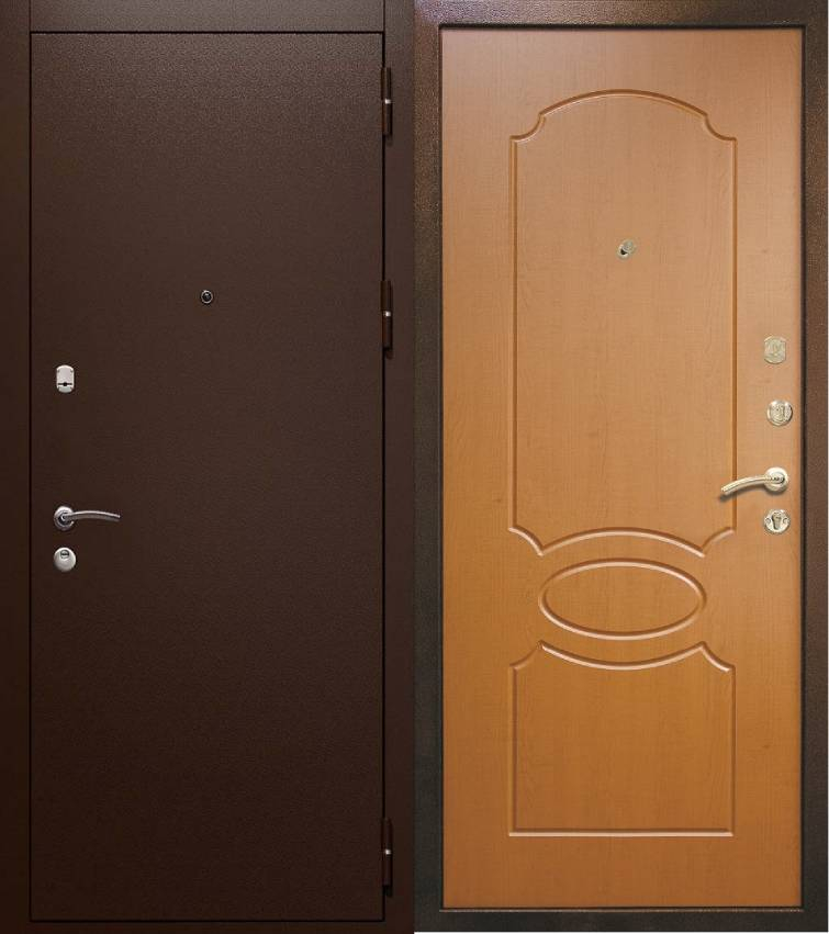 Входная дверь стальная 6,5 см К-7 Орех миланский фото 1 — Финдвери